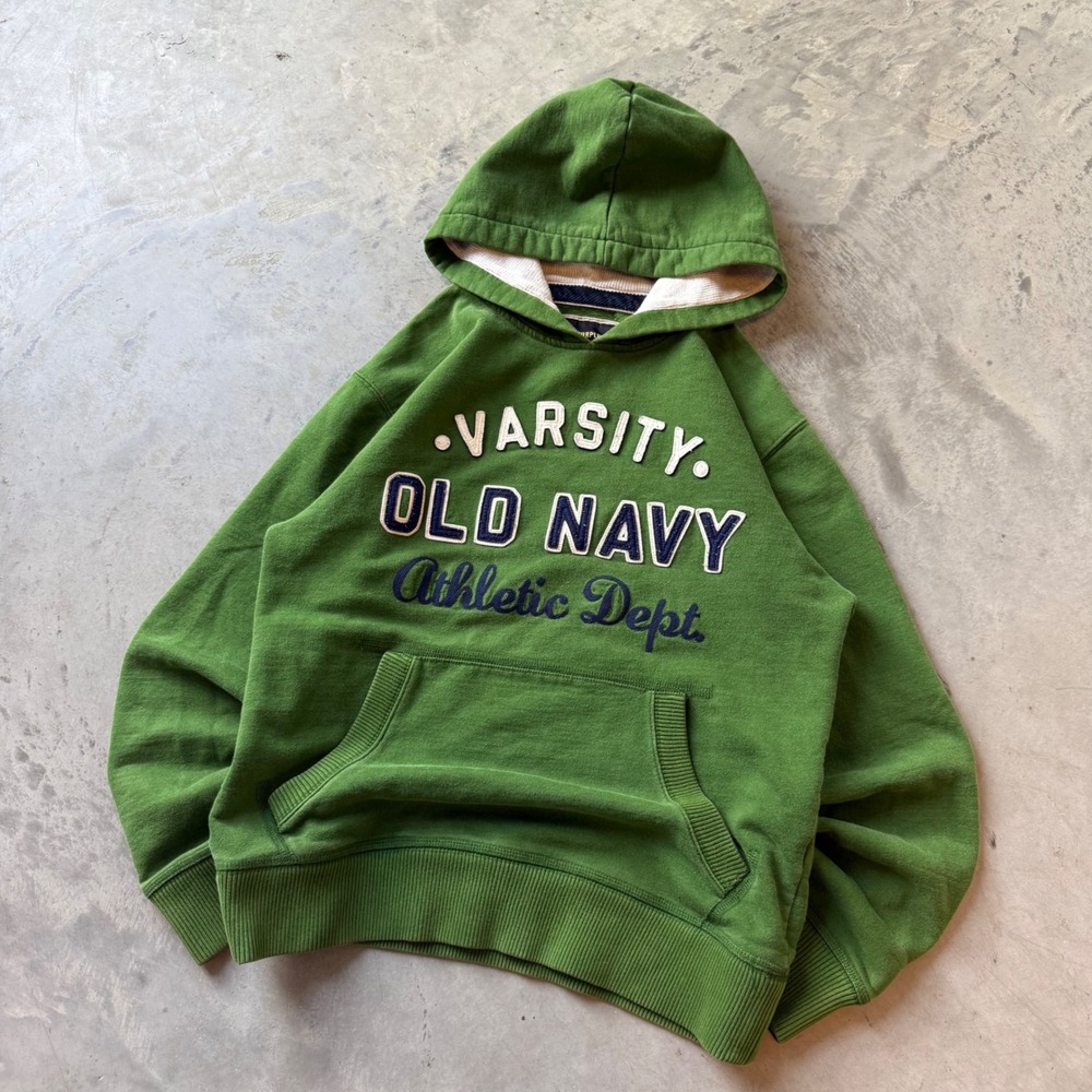 Old Navy Surplus Varsity Athletic Dept Hoodie Green Mens Medium 94105.E-W